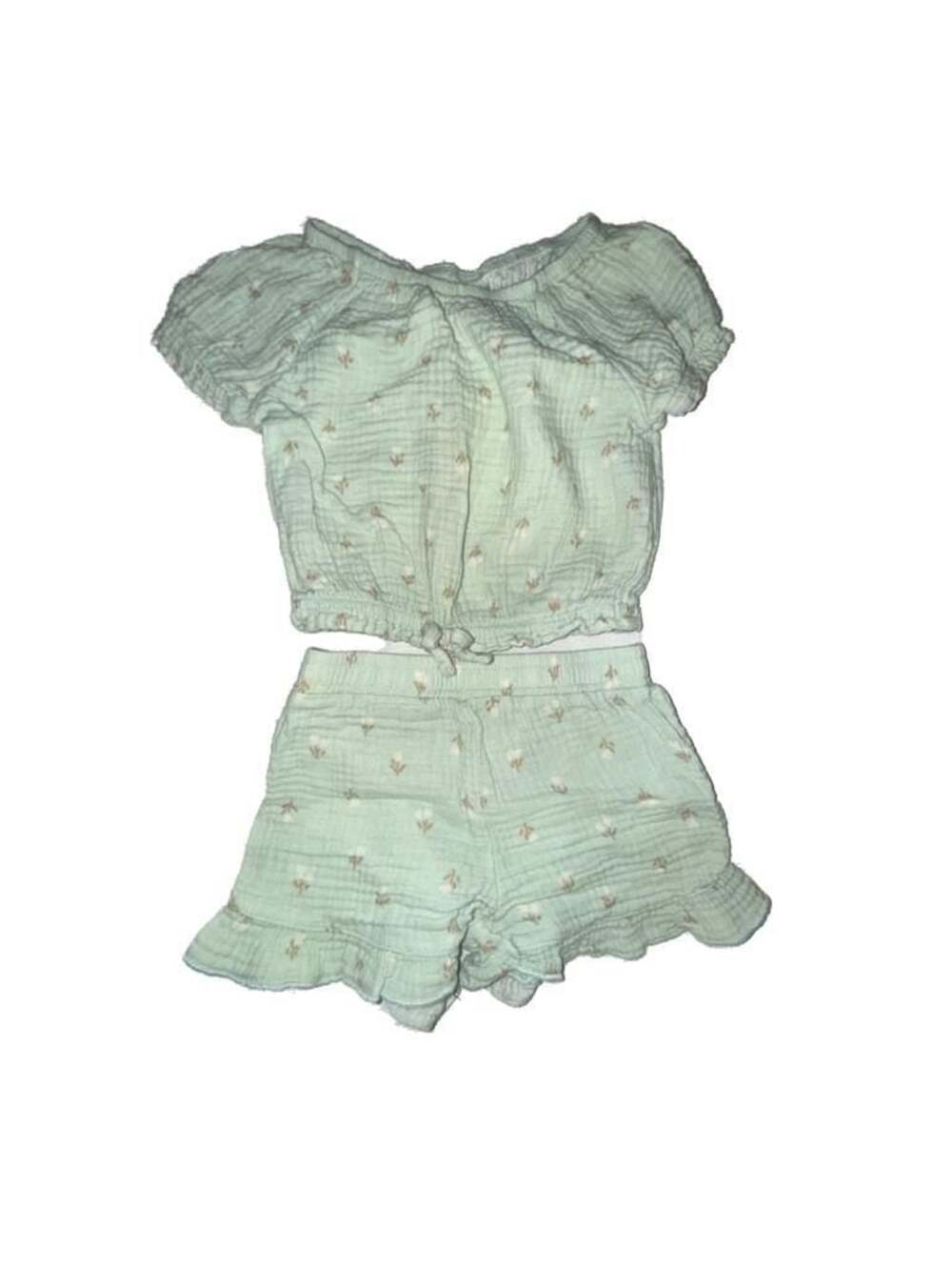 Member's Mark Toddler Girls 2-Piece Muslin Floral Playwear Set